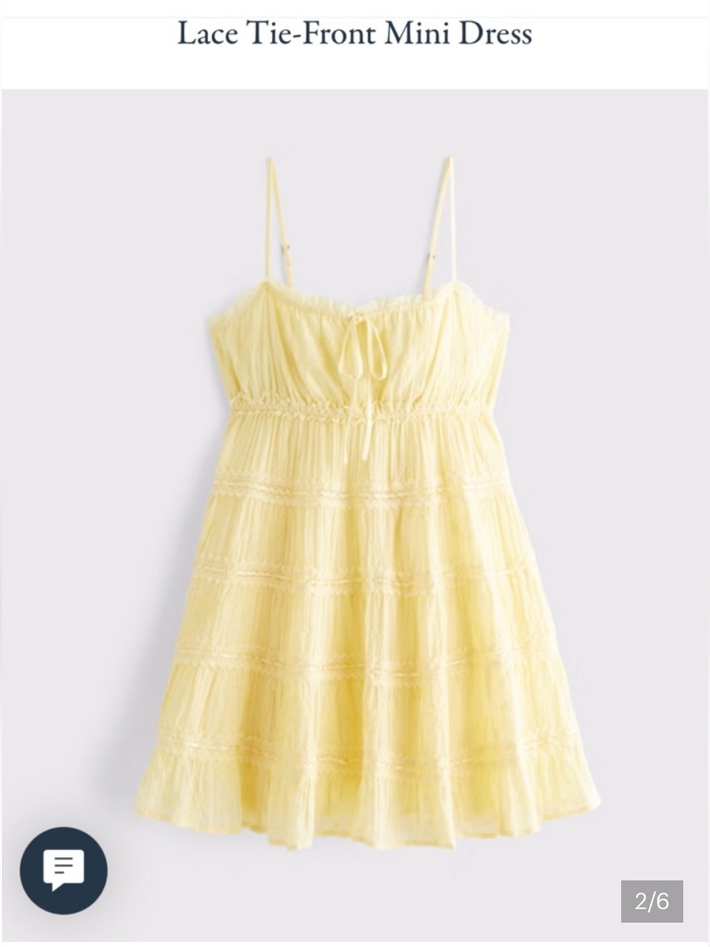 Abercrombie yellow mini lace dress
